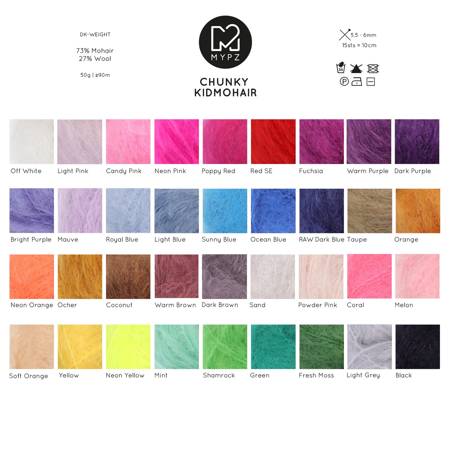 Design your own kit - Knitting Kit MYPZ Chunky Mohair Cardigan Gradient No.15 (ENG-NL-DE)