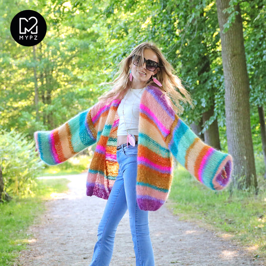 Knitting pattern – MYPZ Basic Light Mohair Cardigan Crystal No10 (ENG-NL-DE)