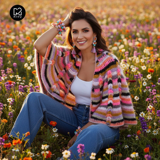 Kit de crochet - Chal bohemio (ENG-NL-DE-FR-ES)