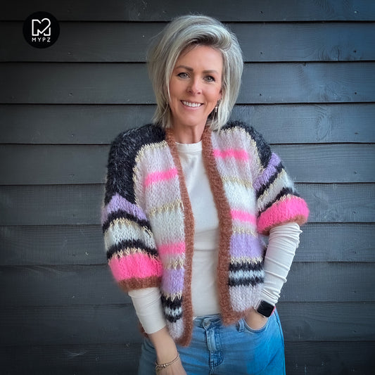 Knitting kit – MYPZ Light Mohair Cardigan Alexia No10 (ENG-NL-DE)