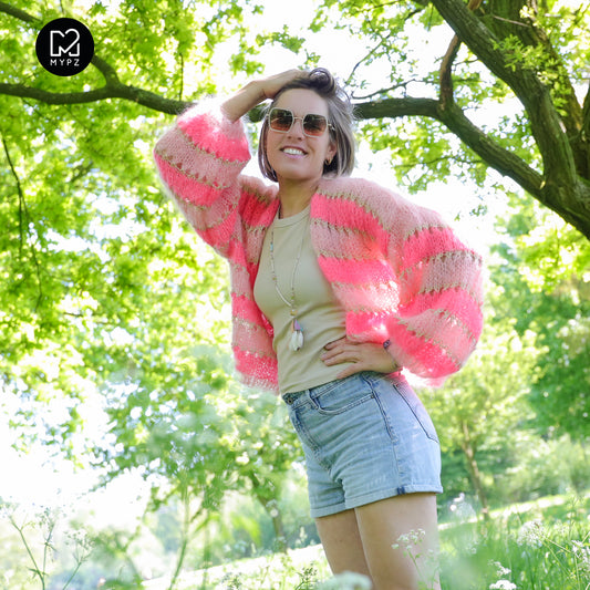 Knitting kit – MYPZ Short Light Mohair Cardigan Summerflow No10 (ENG-NL-DE)