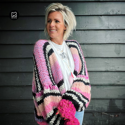 Knitting Pattern – MYPZ Chunky top-down Cardigan Charm No.15 (ENG-NL)