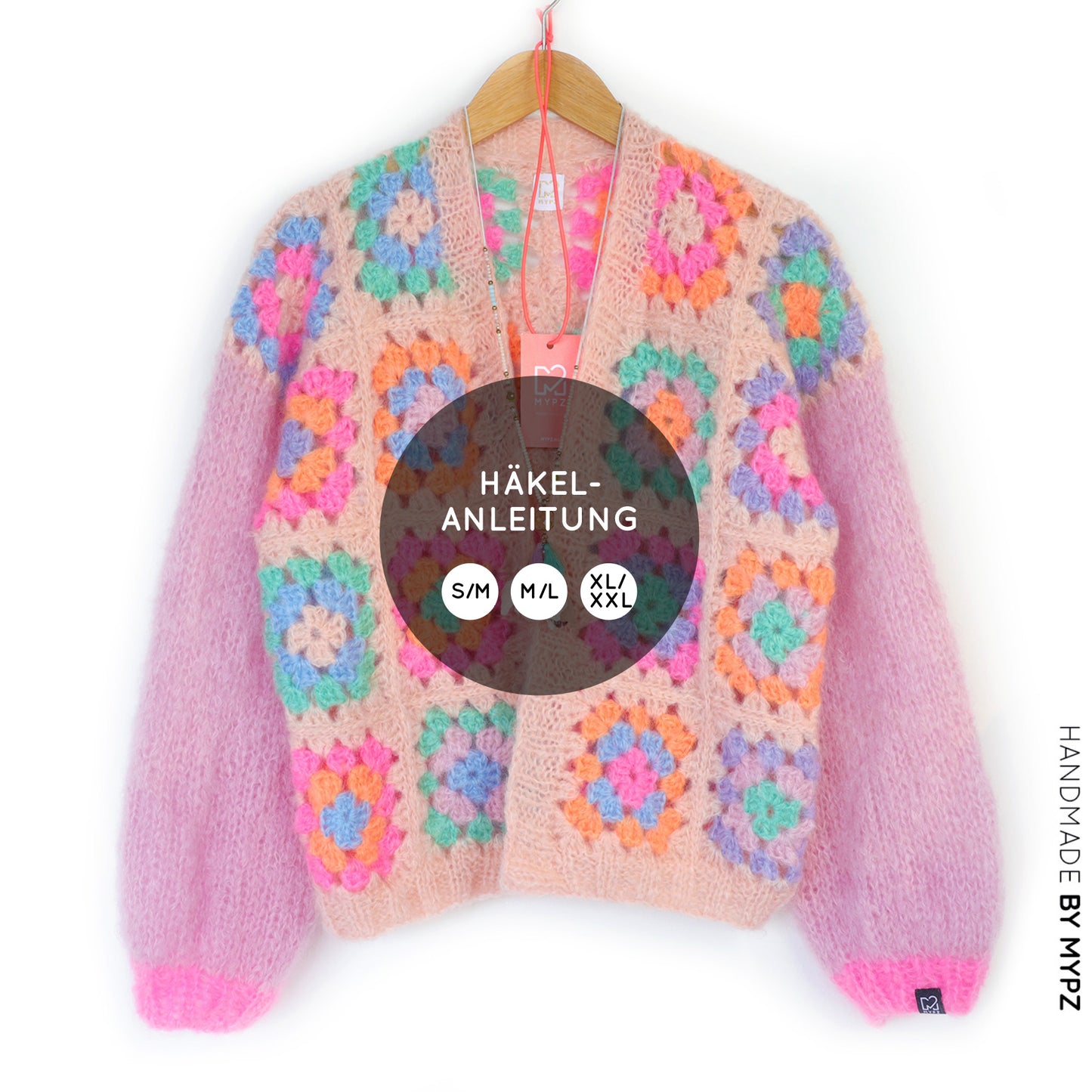 Patrón de ganchillo - MYPZ Granny chaqueta bomber cuadrada Off White (ENG-NL-ES)