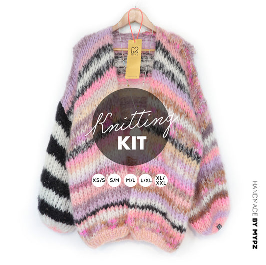 Knitting Kit – MYPZ Chunky Mohair Cardigan Funky Caramel No.15 (ENG-NL-DE)