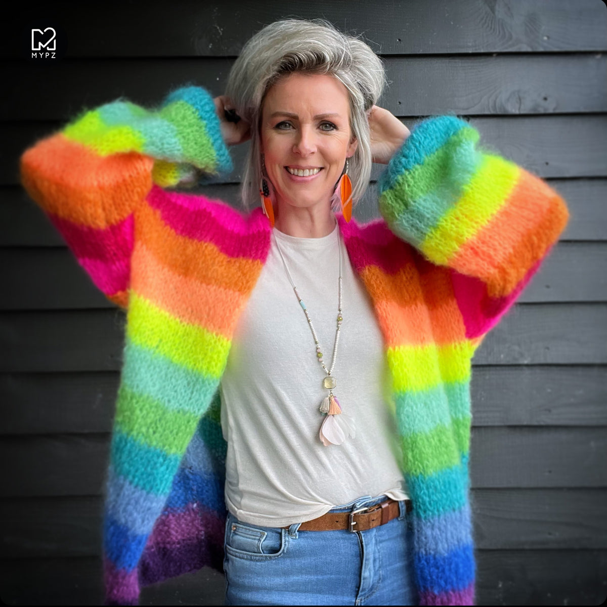 Patrón de punto – MYPZ Chaqueta Light Mohair Bowie No10 (ENG-DE-NL-ES-FR-IT-DA-SV-NO)