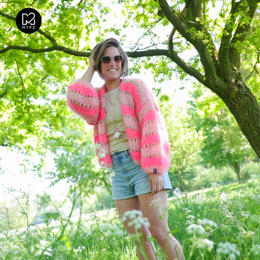 Knit pattern – MYPZ Short Light Mohair Cardigan Summerflow No10 (ENG-NL-DE)