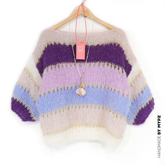 Knitting kit – MYPZ Basic Light Mohair Top Purple No10 (ENG-NL-DE-FR)