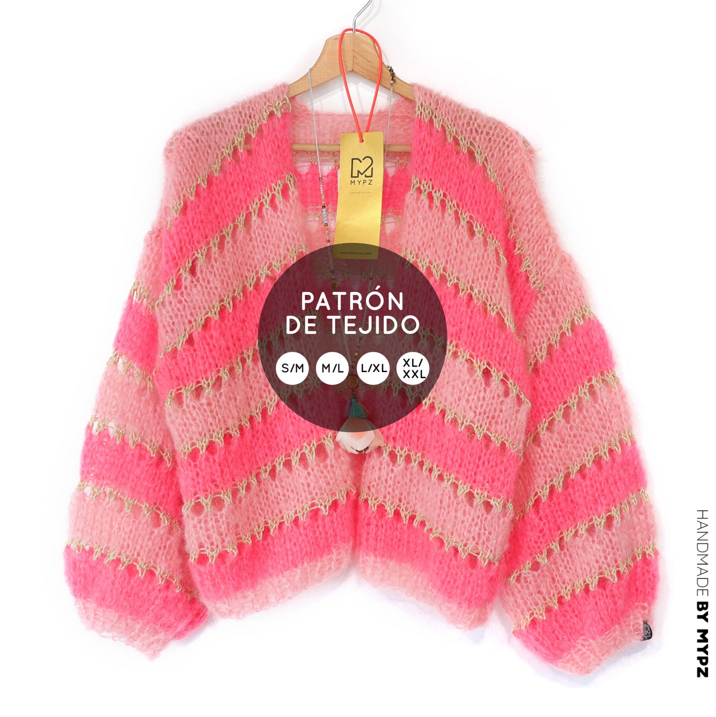 Patrón de Tejido – Cárdigan corto ligero de mohair MYPZ Summerflow No10 (ENG-NL-DE-FR-ES)
