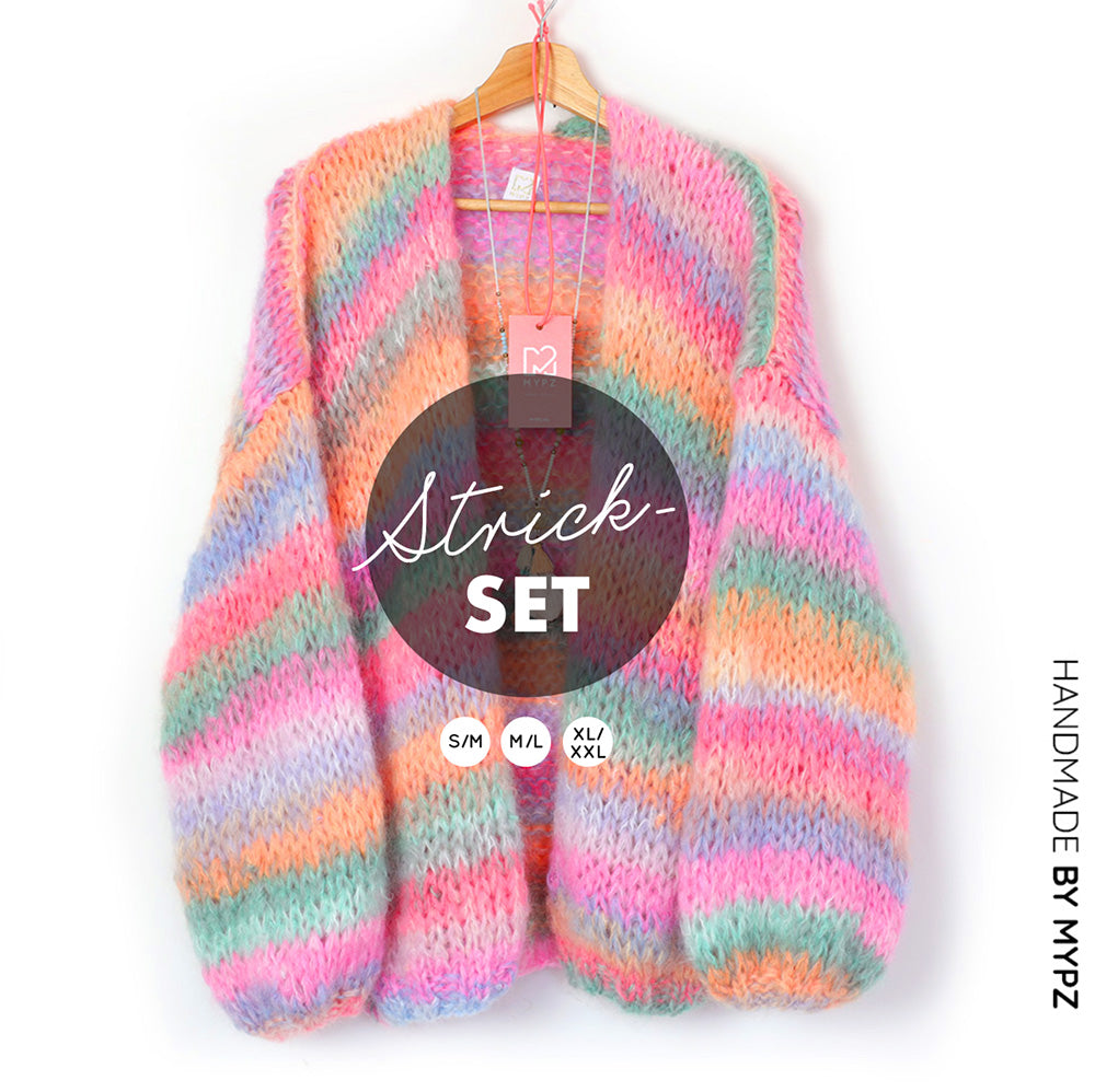 Knitting Kit – MYPZ Chunky Mohair Cardigan Pastelicious No15 (ENG-NL-DE)