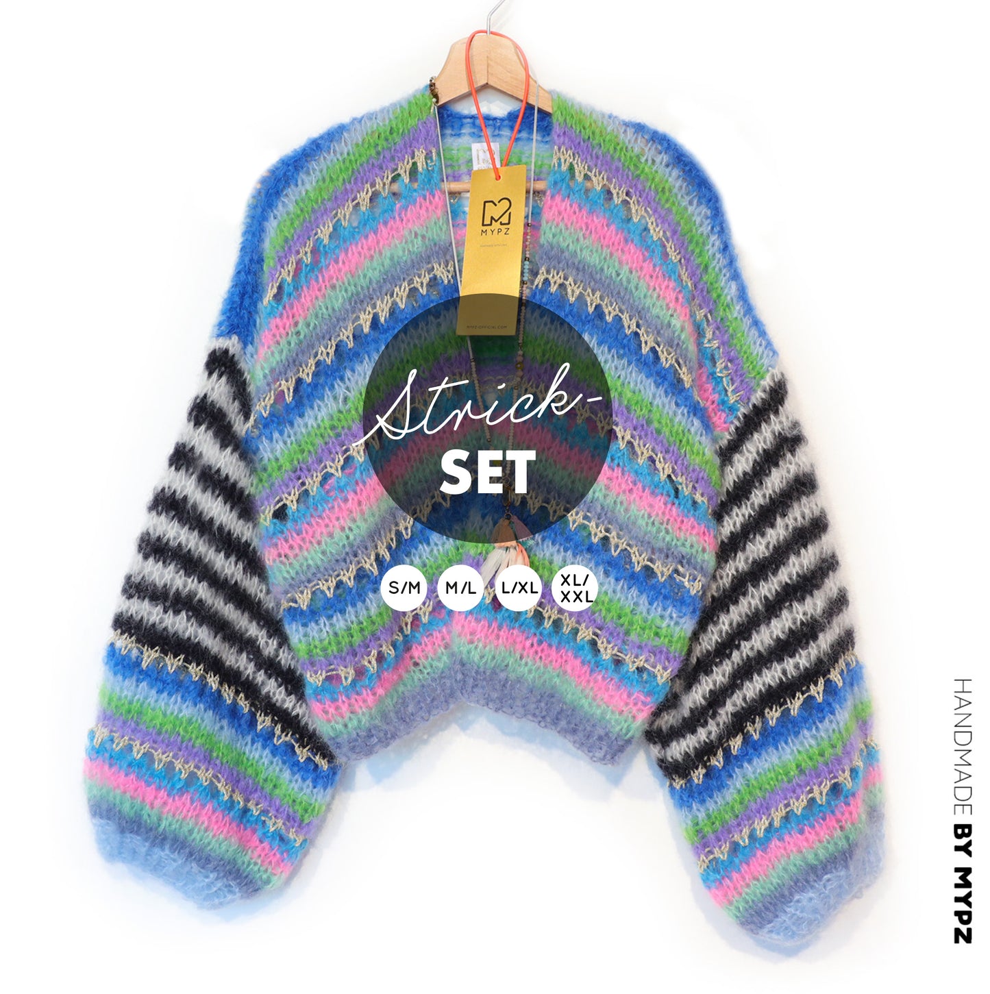 Knitting kit – MYPZ Light Mohair Cardigan Beverly No10 (ENG-NL-DE)