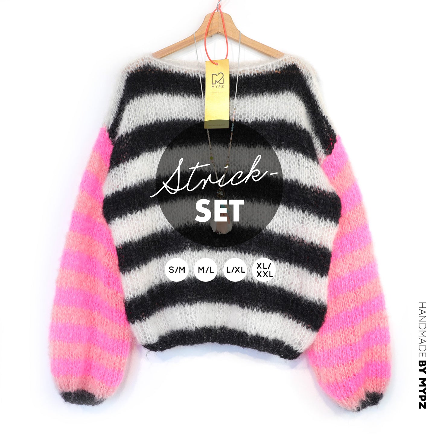 Knitting Kit – MYPZ Basic Light Mohair Pullover Melon-Candy no10 (ENG-NL-DE)