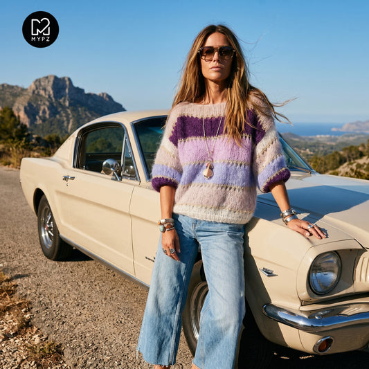 Patrón de tejido - MYPZ Basic Light Mohair Top Morado n.º 10 (ING-ALE-NEE-ESP-FRA-ITA-DAN-SUE-NOR)
