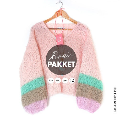 MYPZ breipakket Light mohair trui palms no 10