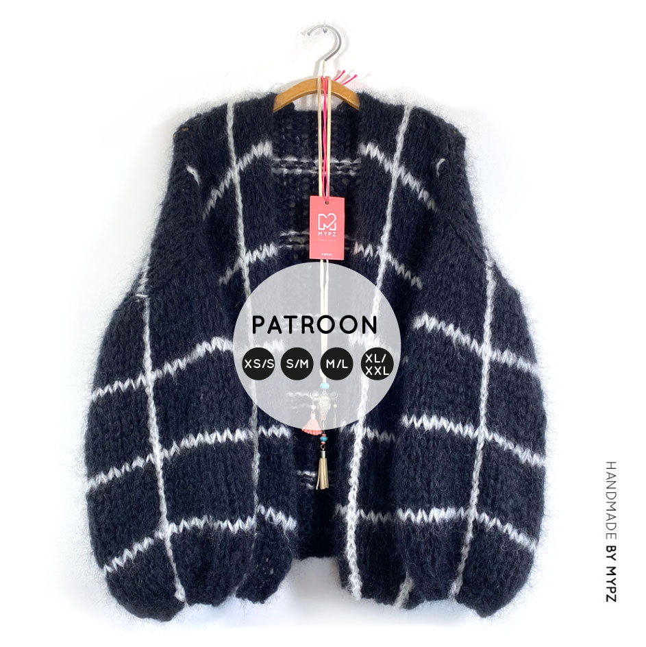 breipatroon MYPZ Mohair vest blacky no15