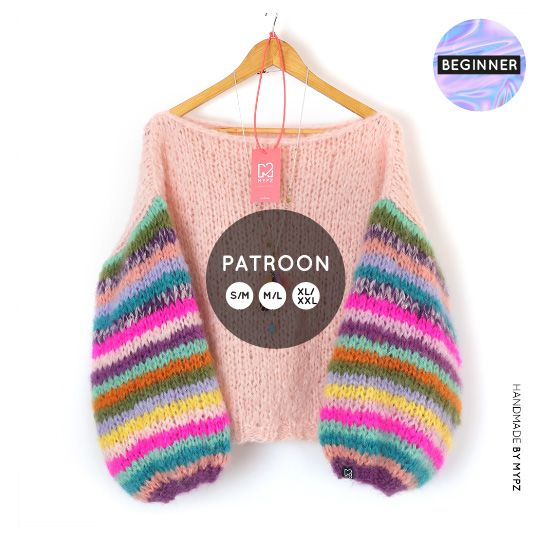 MYPZ breipatroon Basic CHunky Mohair trui Bali no12