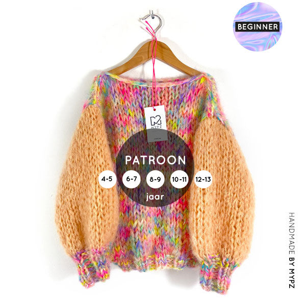 MYPZ breipatroon chunky basic kids trui beginner NL