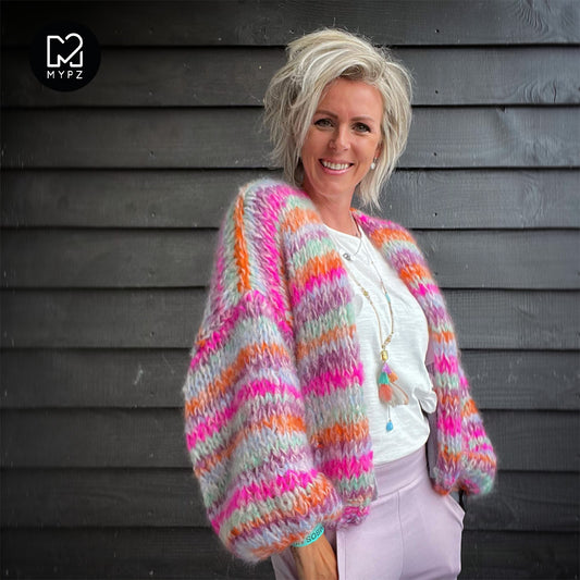 Kit de tejer – MYPZ Short Chunky Mohair Cardigan Lavie No.15 (ENG-NL-ES)