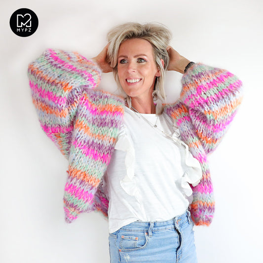 Kit de tejer – MYPZ Short Chunky Mohair Cardigan Lavie No.15 (ENG-NL-ES)
