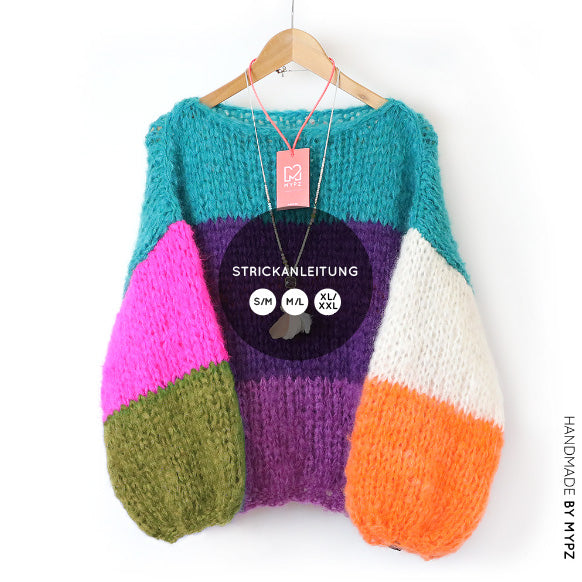 Patrón de punto – Suéter básico grueso de mohair MYPZ Mila No15 (ENG-NL-DE-FR-ES)