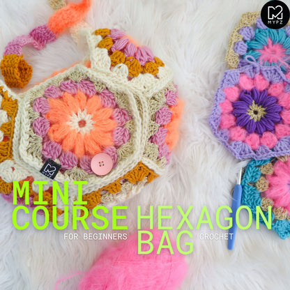 Online beginner mini course: Crochet your own Hexagon bag
