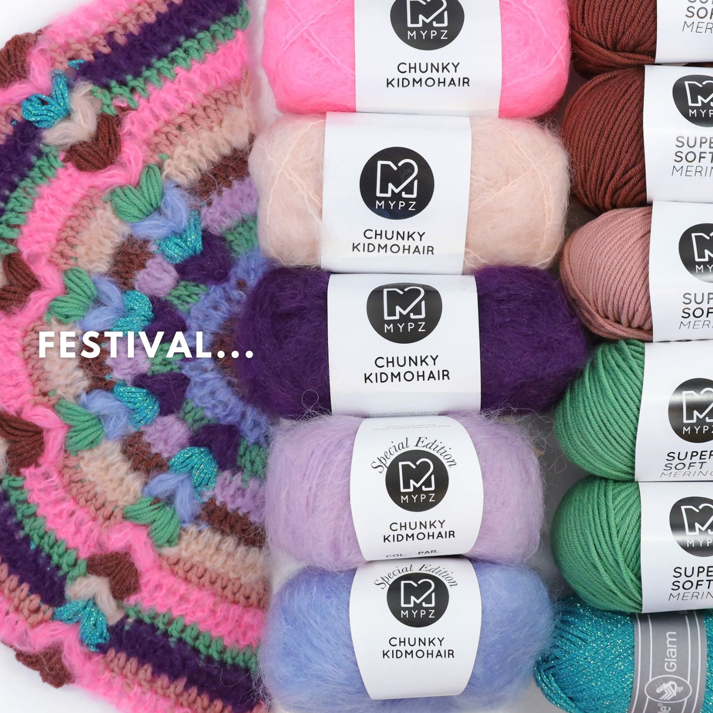 Crochet pattern - MYPZ Boho shawl (ENG-NL-DE-FR-ES)