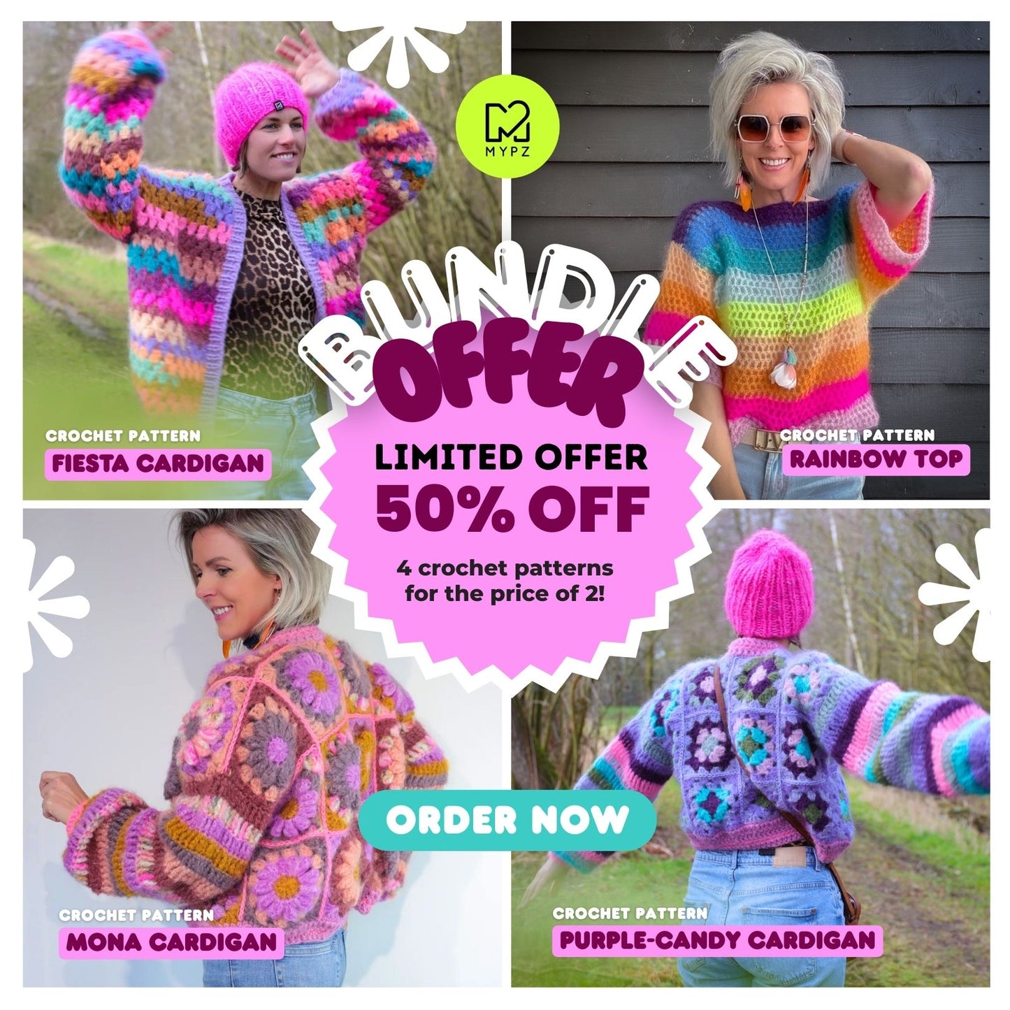 Crochet Pattern Bundle – Colourful Collection (ENG-NL-DE)