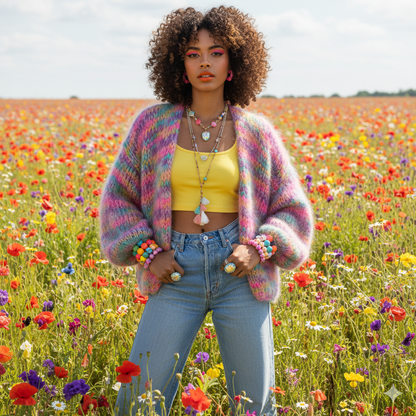 Knitting Kit – MYPZ Short Chunky Mohair Cardigan Maia No.15 (ENG-NL-DE)