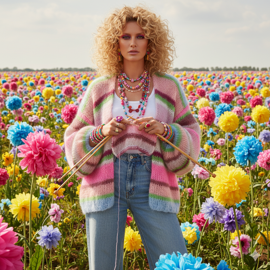 Knitting kit – MYPZ Basic Light Mohair Cardigan Candy Clouds No10 (ENG-NL-DE)