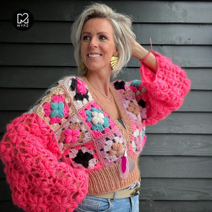 Crochet kit - 3D Flower Top Glory (ENG-NL)