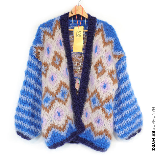 Patrón de punto - Chaqueta de mohair grueso Alpine Breeze n.º 12 (ENG-DE-NL-ES-FR-IT-DA-SV-NO)