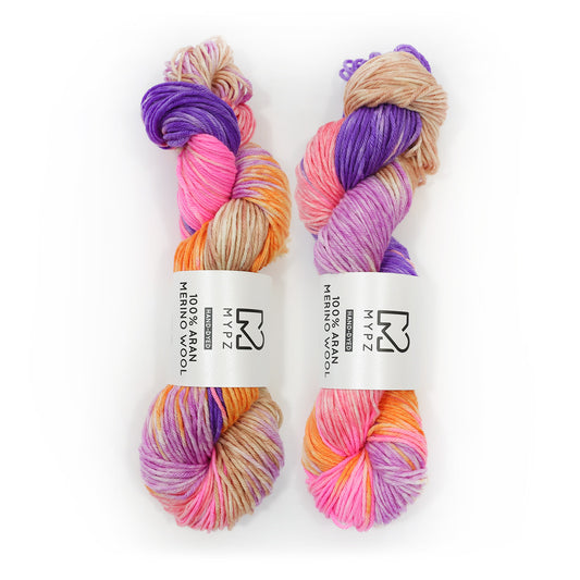 MYPZ Hand-dyed 100% Aran Merino Wool – Tulips