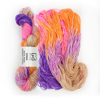 MYPZ Hand-dyed 100% Aran Merino Wool – Tulips