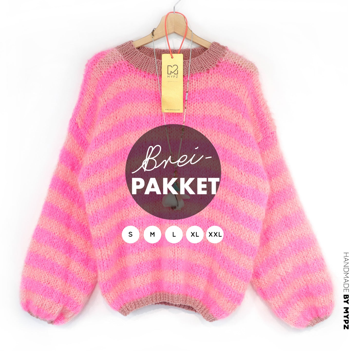 Knitting Kit – MYPZ Light Mohair Pullover Sweet Bubblegum No8 (ENG-DE-NL)