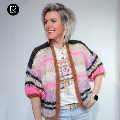 Knitting kit – MYPZ Light Mohair Cardigan Alexia No10 (ENG-NL-DE)