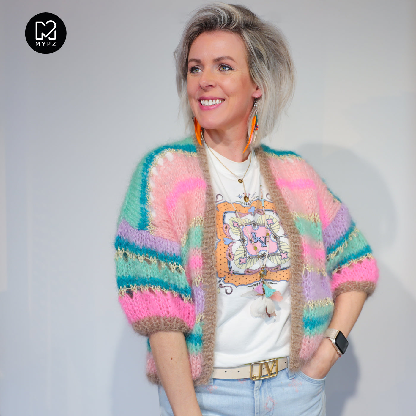 Knitting kit – MYPZ Short Light Mohair Cardigan Faby No10 (ENG-NL-DE)