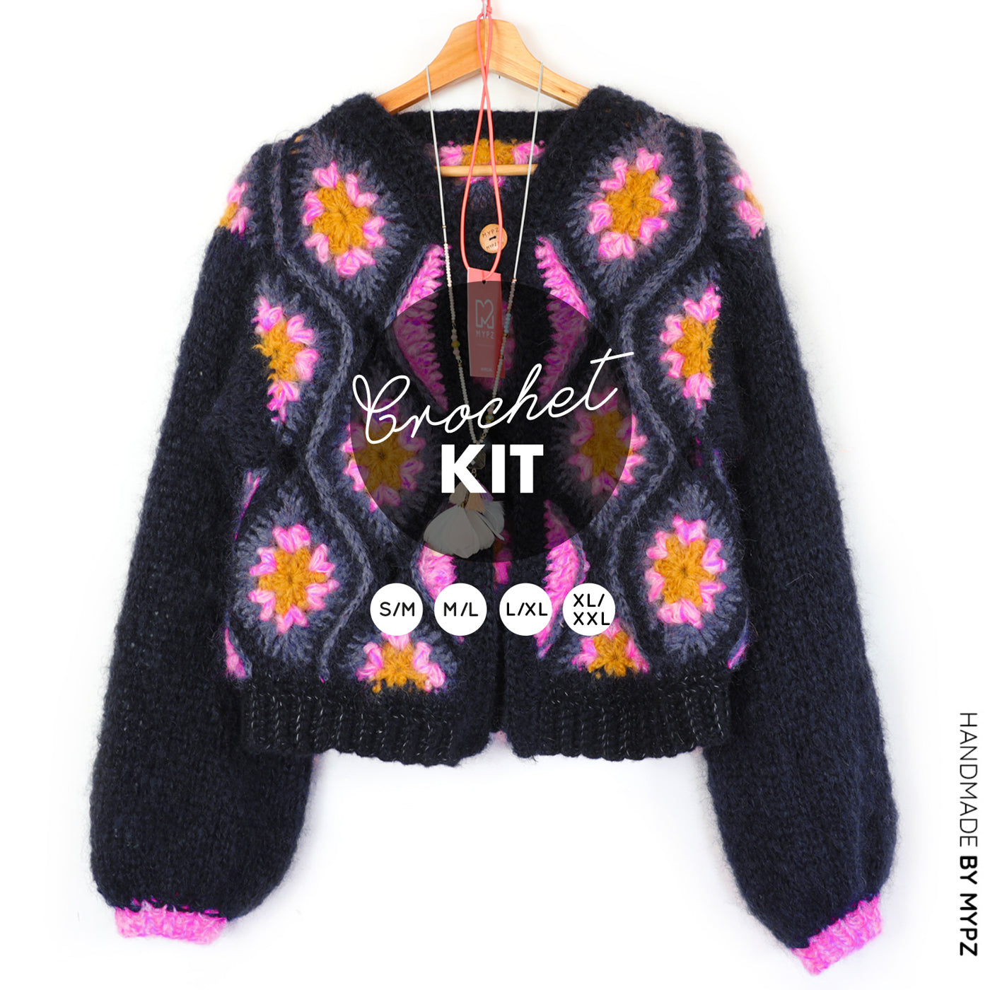 Crochet kit - MYPZ Masterpiece Cardigan Pink Star (ENG-NL)