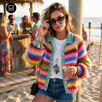 Knit pattern – MYPZ top-down bomber cardigan Rebel Glow No10 (ENG-NL-DE)