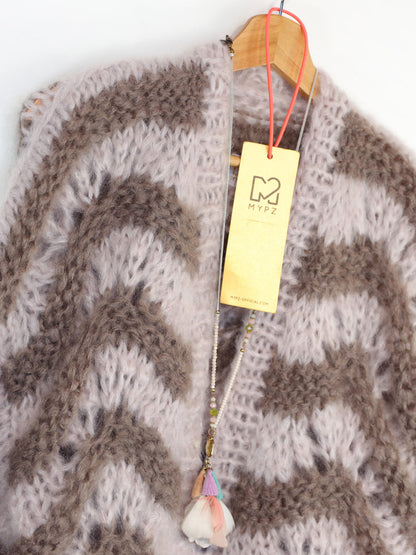 Cárdigan corto de mohair grueso MYPZ Stonies Wave