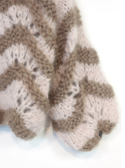 Cárdigan corto de mohair grueso MYPZ Stonies Wave