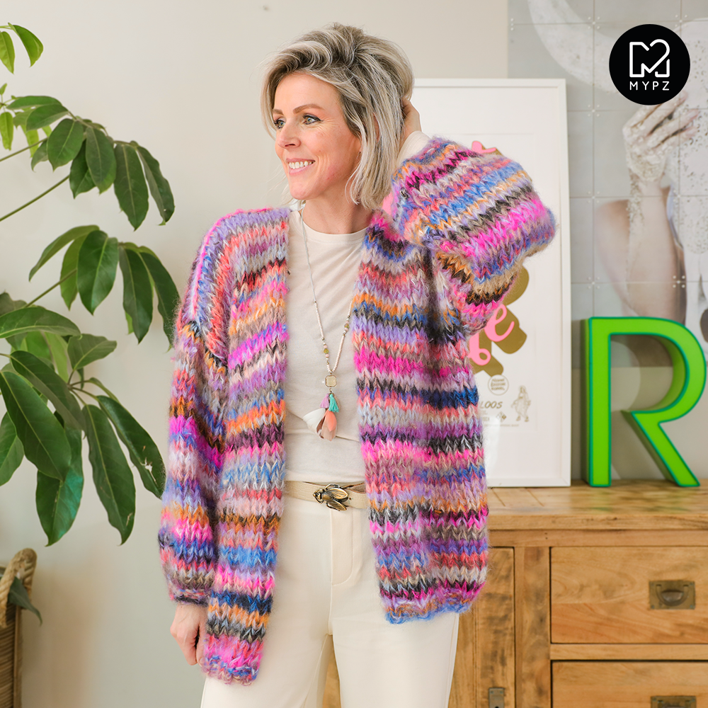 Knitting Kit – MYPZ  Chunky Mohair Cardigan Flirty No15 (ENG-NL-DE)