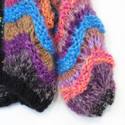 Patrón de tejido - Cárdigan corto de mohair grueso Maple Wave n.º 12 (ENG-DE-NL-ES-FR-IT-DA-SV-NO)