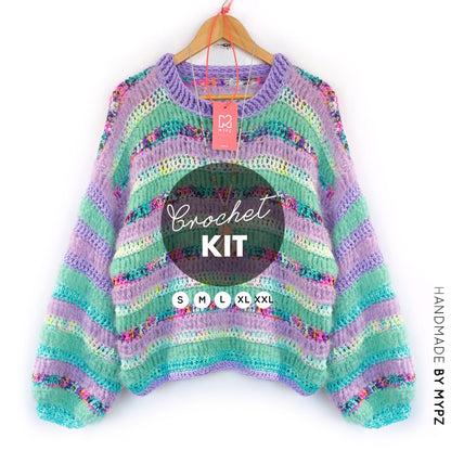 Crochet kit – MYPZ Chunky pullover Archie (ENG-NL-DE)