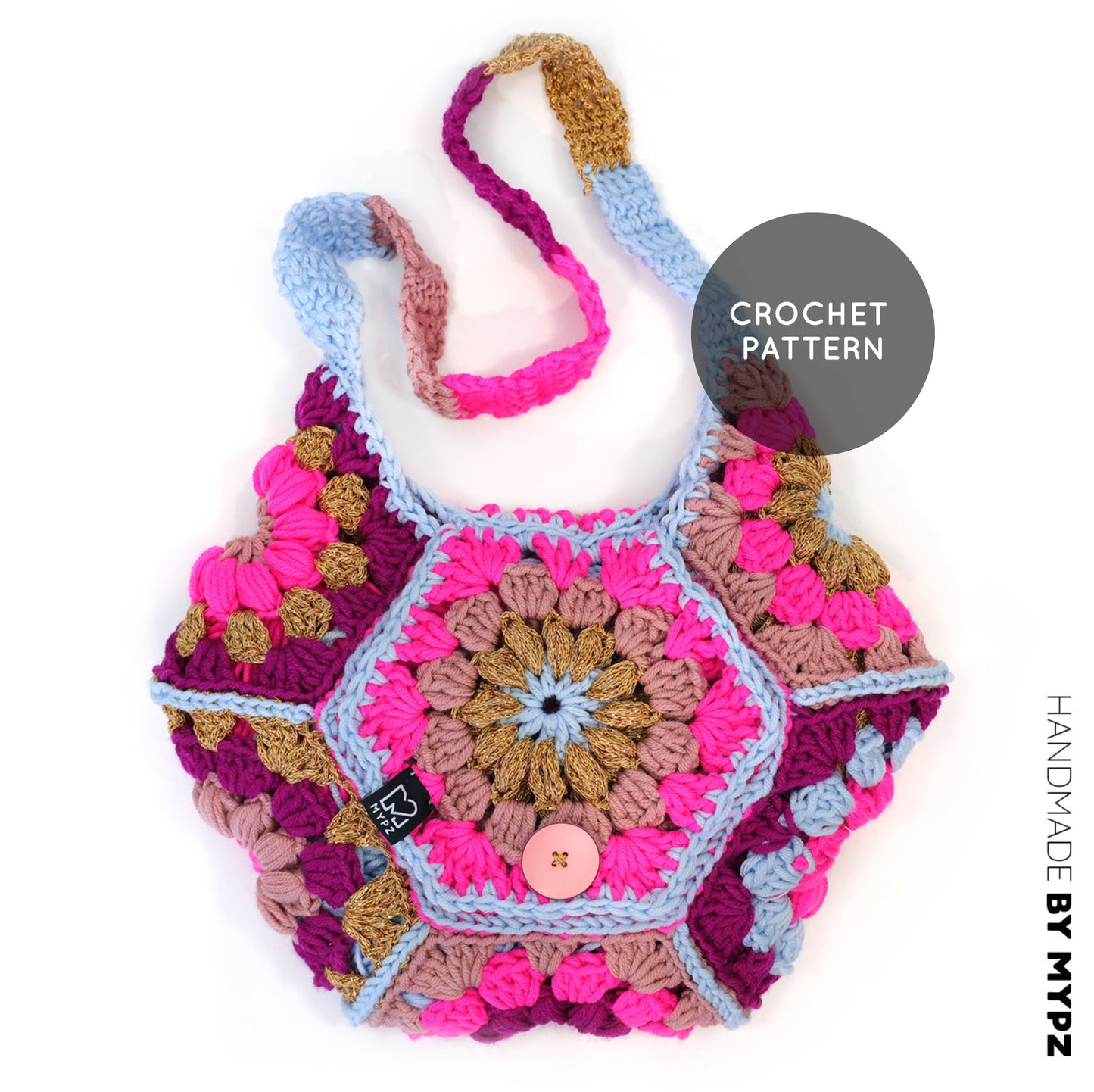 Crochet pattern - MYPZ hexagon bag Everly (ENG-NL-DE)