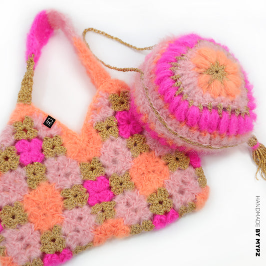 Kit de crochet - Bolsa corazón MYPZ + Bolsa diamantes (ENG-NL-DE-FR-ES)