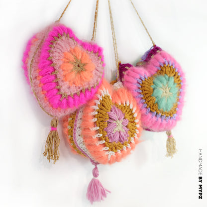 Patrón de crochet - Bolso corazón 3D MYPZ (ENG-NL-DE-FR-ES)