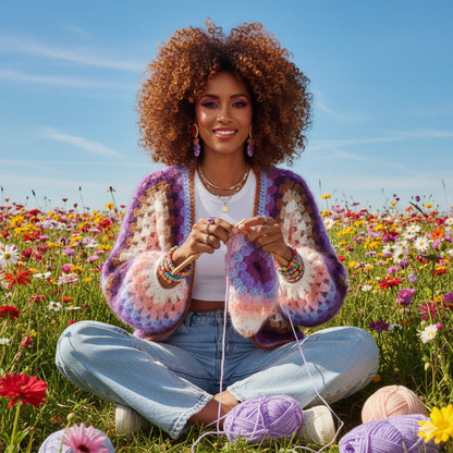 Crochet kit - MYPZ Hexagon Cardigan Elise (ENG-NL-DE)