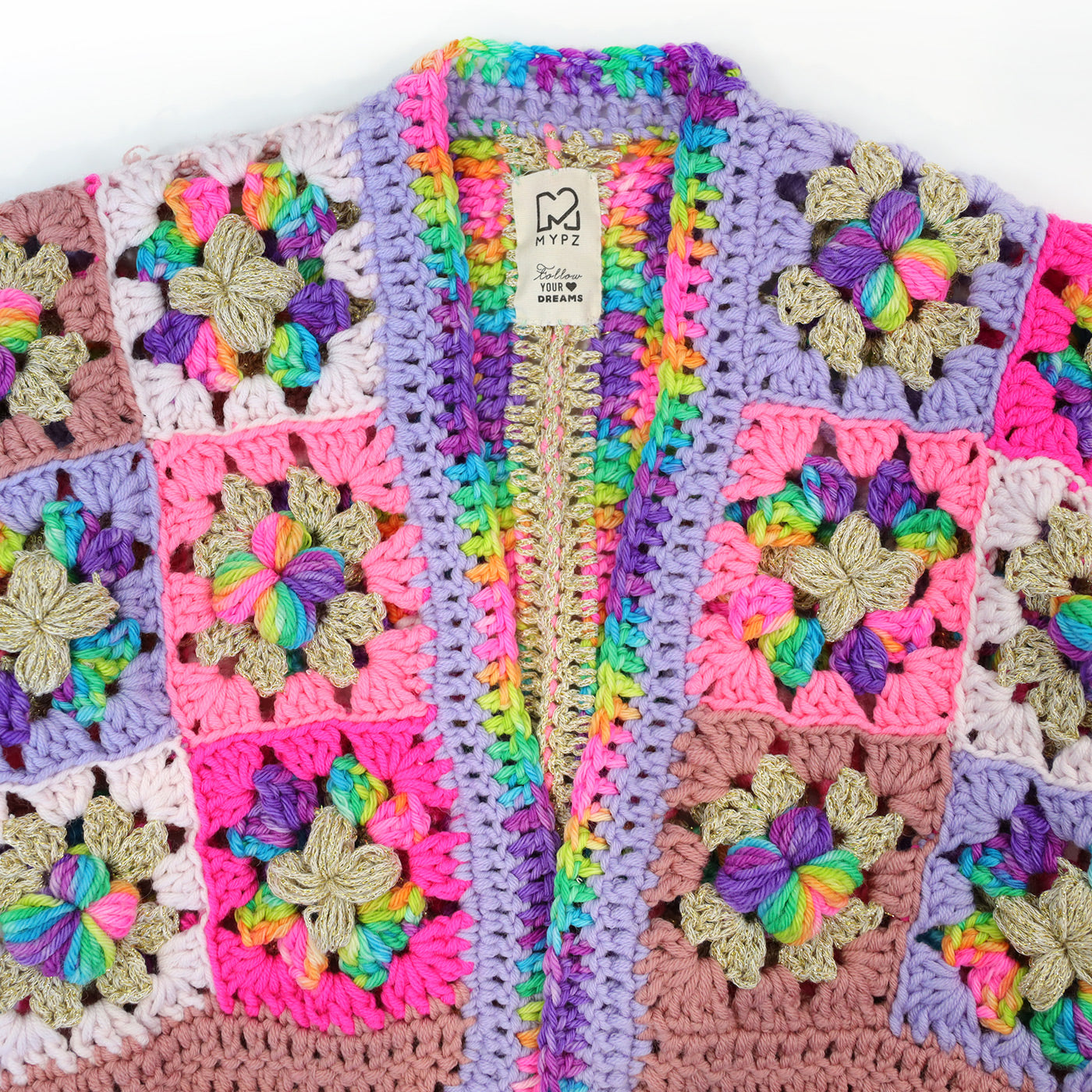 Crochet kit - Flowergranny cardigan Maia for kids