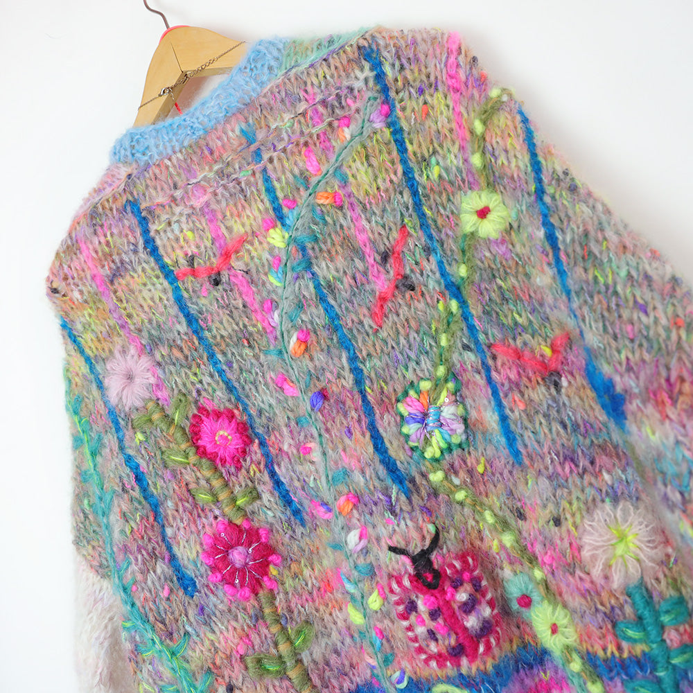 MYPZ Chunky Mohair Cardigan Flowerfields