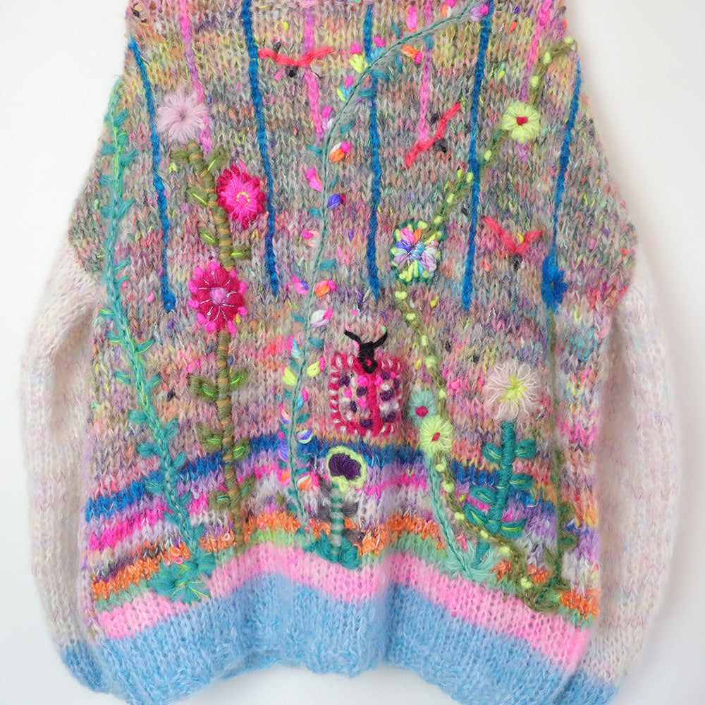 MYPZ Chunky Mohair Cardigan Flowerfields