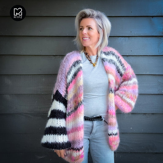 Knitting Kit – MYPZ Chunky Mohair Cardigan Funky Caramel No.15 (ENG-NL-DE)